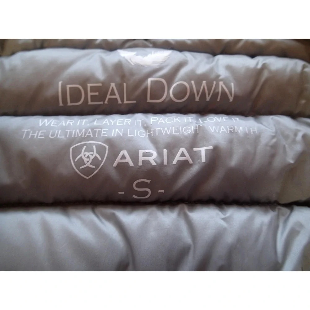 Ariat‎ Ideal Down Vest Girls Small Teal Blue Excellent Lightweight Puffer